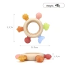 The new cross-border baby teething toy is a chewable silicone soothing and biting fun toy for babies to teething with six fingers Specification image